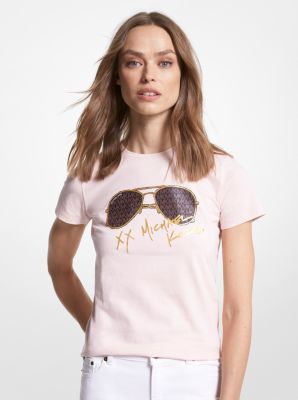 Logo Aviator Print Organic Cotton T-Shirt