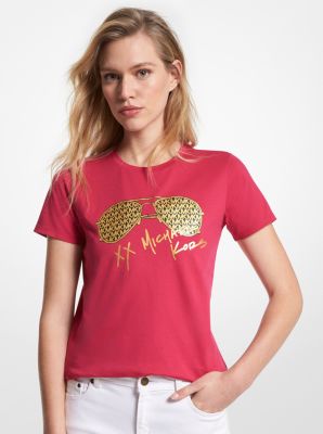 MICHAEL Michael Kors CHAIN PETAL - Print T-shirt - dusty rose/light pink 