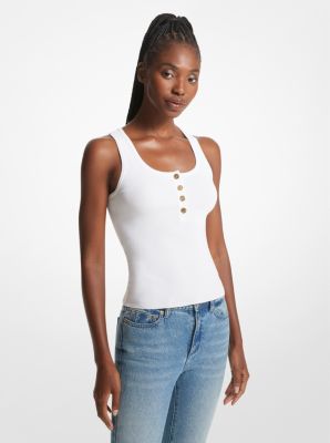 Ribbed Stretch Knit Tank Top