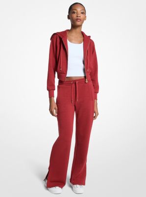 Michael Kors Logo Jacquard Knit Pants In Red