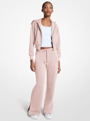 Michael Kors Logo Jacquard Knit Pants In Pink