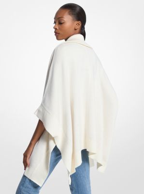 Reversible Logo Cotton Blend Zip-Up Poncho