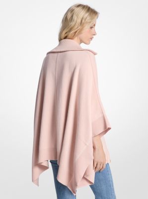 Reversible Logo Cotton Blend Zip-Up Poncho