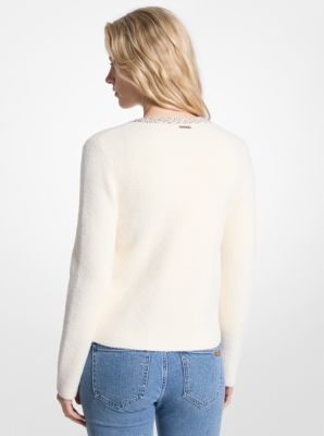 Embellished Nylon Blend Cardigan