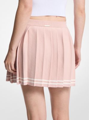 Falda de mezcla de algodón plisada