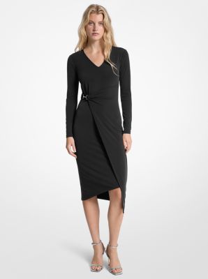 Stretch Matte Jersey Wrap Dress