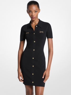 Minivestido de mezcla de viscosa in NEGRO | Michael Kors