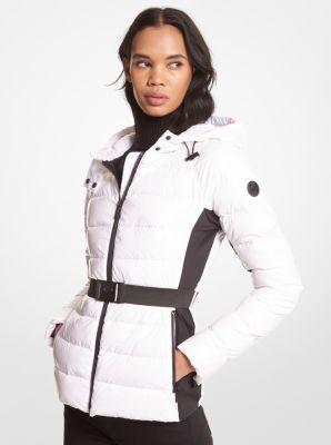 Belted Quilted Nylon Puffer Jacket Michael Kors Canada