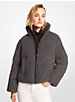 Quilted Metallic Knit Puffer Jacket image number 0