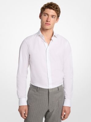 Slim-Fit Stretch Cotton Poplin Shirt