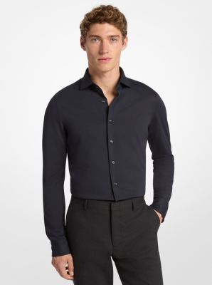 Slim-fit-Hemd aus technischem Strick