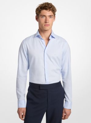 MK Slim-Fit-Hemd Aus Baumwoll-Dobby - Blau