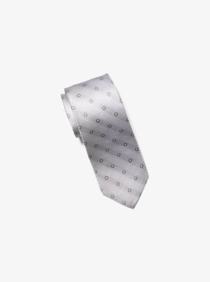 Floral Embroidered Silk Tie
