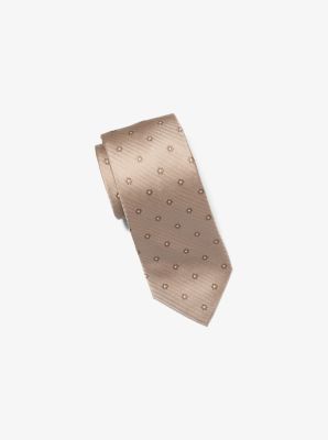 Krawatte aus Seide mit Blumenstickerei