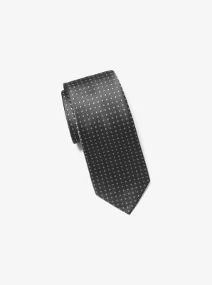 Cravate en soie &agrave; motif g&eacute;om&eacute;trique in NOIR | Michael Kors