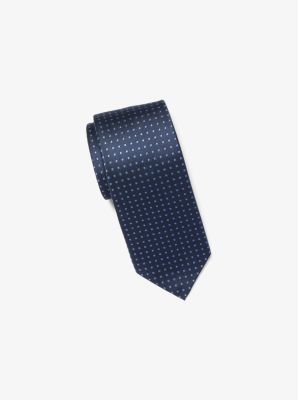 Cravatta in seta con motivo geometrico