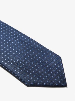 Cravatta in seta con motivo geometrico
