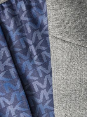 Blazer slim fit in flanella di misto lana in GRIGIO PALLIDO | Michael Kors