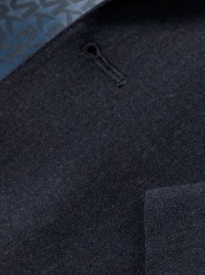 Blazer slim fit in flanella di misto lana