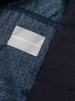 Blazer slim fit in flanella di misto lana