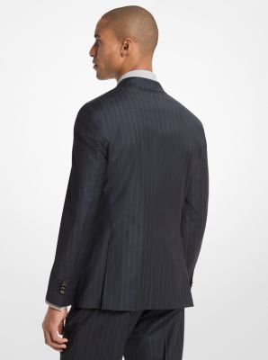 Blazer doppiopetto in misto lana gessato