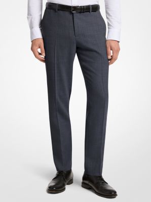 MK Hose Aus Stretch-Wollflanell In Schmaler Passform - Blau