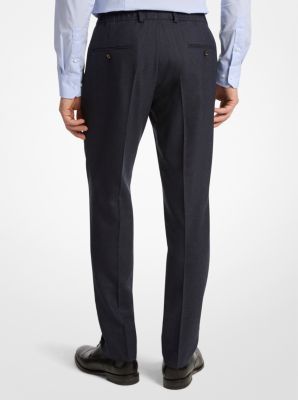 Glen Plaid Wool Blend Suit Pants