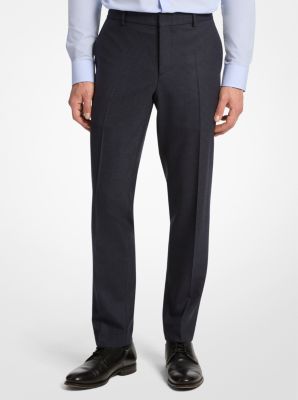 MK Anzughose Aus Wollmischung Mit Glencheck-Karomuster - Blau