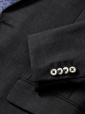 Completo da viaggio slim fit in misto lana