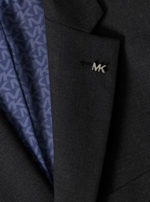 Completo da viaggio slim fit in misto lana