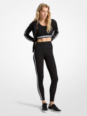 Stretch Knit Logo Tape High-Waisted Leggings image number 0