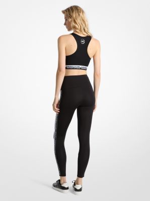 Stretch Knit Logo Tape High-Waisted Leggings image number 1