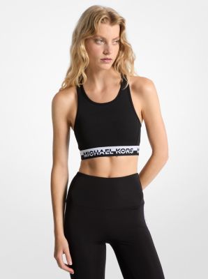 MICHAEL KORS LOGO TAPE SPORTS BRA 
