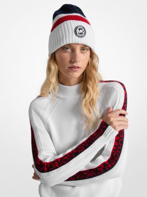 Color-Block Knit Beanie Hat image number 1