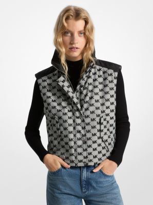 Logo Jacquard Puffer Vest Michael Kors Canada