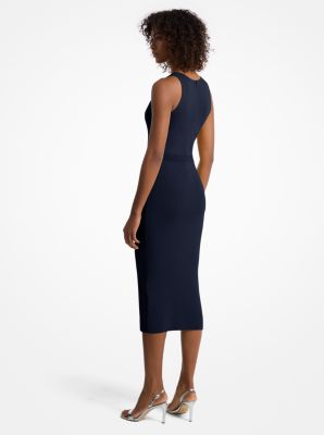 Robe camisole mi-longue en mélange de viscose extensible