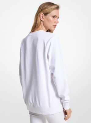 Logo Charm Cotton Blend Sweatshirt | Michael Kors