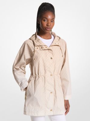 MEER. SHEER JACKET クリーム Ombré Logo Print Ciré Anorak | Michael Kors [US]