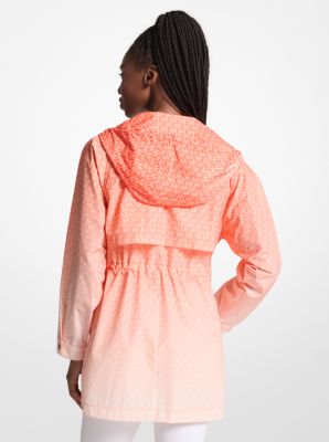 Ombré Logo Print Ciré Anorak image number 1