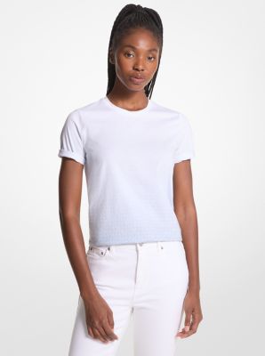Ombre Logo Organic Cotton Jersey T Shirt Michael Kors Canada
