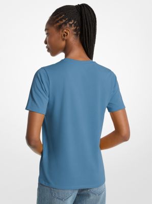 Studded Logo Charm Organic Cotton Jersey T-Shirt