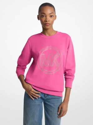 Pull molletonné en mélange de coton orné du logo image number 0