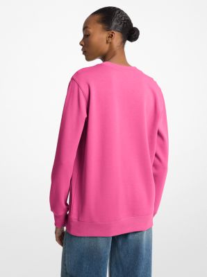Pull molletonné en mélange de coton orné du logo image number 1