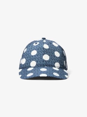 MICHAEL KORS POLKA DOT SIGNATURE LOGO BASEBALL HAT 