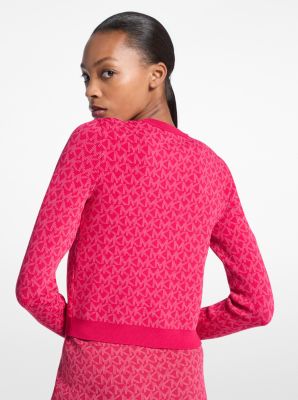 Veste courte en jacquard à logo