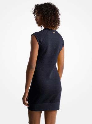 Vestido jersey jacquard con logotipo y manga raglán image number 1