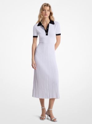 Stretch Knit Polo Dress image number 0