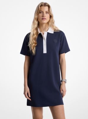 Mini-robe polo surdimensionnée en mélange de coton