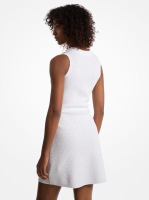 Vestido con cremallera y jacquard con logotipo image number 1