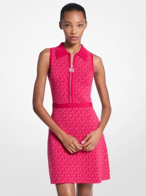 Michael Kors Logo Jacquard Zip-Up Dress | Arden Fair